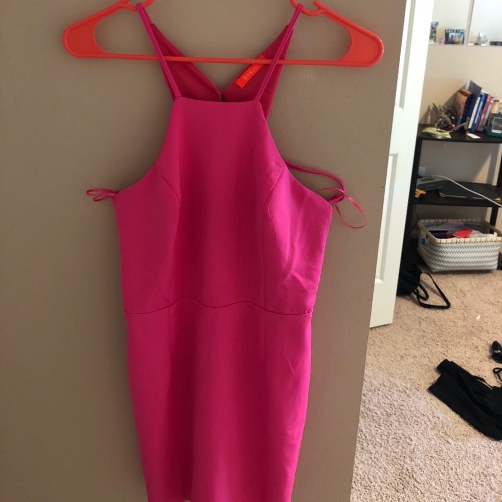 Hot pink formal dress